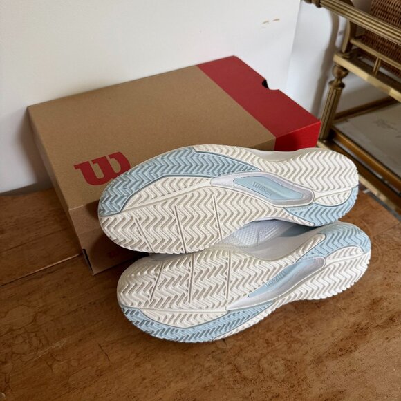 Wilson Rush Pro Ace Women’s Tennis Shoe in White & Baby Blue, Size 9 - Picture 2 of 8